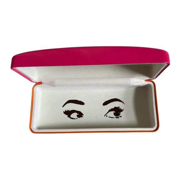 Kate Spade Hard Shell Eyeglass Case Pink and Orange - Picture 1 of 10